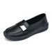 Casual Leather Shoes Women, One Kick, Non-slip Flat Soles, Comfortable Mothers, Single Shoes Women_vogvips.com