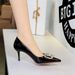9283-AK213 Elegant Heels For Women, High-end Rhinestone Pointed Toe Sexy Stiletto Heels, Women's Patent Leather High_vogvips.com