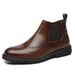 Vintage Martin Bullock High Top Carved Men's Casual Leather Shoes Platform Leather Boots_vogvips.com