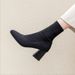 Autumn Winter Small 31 32 33 Knitted Short Square Toe Internet Celebrity Slim Boots Versatile Chunky Heel Large Size_vogvips.com