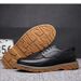 2024 Spring Business Casual British Style Lace-up Middle-aged Dad Sole Soft Leather Brogue Men's Shoes_vogvips.com