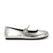 Genuine Leather Silver Square Toe Soft Sole Shallow Mouth Mary Jane For Women New Spring Autumn One Strap French Style_vogvips.com