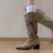 Wasteland Style Tassel Knight Thick Heel Over-the-Knee Long Slimming Pile Western Short Boots For Women_vogvips.com
