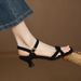 French-style Open-toe Sandals For Women, 2026 Summer New Model, Elegant Thin-heeled Soft-soled Square-toed Black_vogvips.com