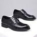 Men's Hollow Out Dress Leather Shoes Height Increasing Business Formal Shoes_vogvips.com
