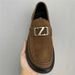 Euro Step Hollow Out Perforated Lazy Business Casual Shoes Men's Thick Sole Versatile Genuine Leather Breathable Loafers_vogvips.com