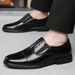 Men's New Business Casual Three-Joint Security Uniform Work Black Four Seasons Leather Soft Sole Single Shoes_vogvips.com
