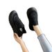 ShoeVault Stepping On Clouds Black Work Shoes For Women Soft Sole Comfortable Kitchen Non-Slip KFC Summer Breathable Size 34_vogvips.com