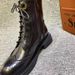 European Station Winter Martin Round Toe Carved Leather Flat Short Front Lace-up Low Heel British Style Fleece Lined_vogvips.com