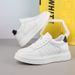 Men's Breathable Embossed Invisible Inner Heightening Platform White Shoes Men's Sports And Leisure Board Shoes_vogvips.com