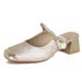 Shallow Mouth Single For Women 2023 Spring Summer New Retro Buckle Low Heel Artistic Square Toe Soft Leather Mary Jane_vogvips.com