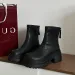 Women's Boots:Fashion Simple Design Martin Boots 2024 New Style Versatile Thick Sole Increase Height,Black/Brown,Free_vogvips.com