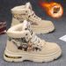 Men's Martin Boots High-Top Winter Shoes Fleece-Lined Thick Warm Snow Cotton Shoes Men's Work Boots_vogvips.com