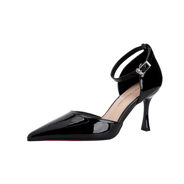 Qianluhui Patent Leather Classic Fashionable Modern Women's Sandals For Urban Professionals, Business Trips, Training,_vogvips.com