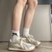 Thick-soled Height-increasing Mesh Breathable Dad Shoes For Women, 2026 Spring/summer New Model, Lace-up White Sneakers_vogvips.com