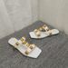 2025 New Model Square-Toed Flat Low-Heel Sandals With Open Toe Rivets, Versatile And Stylish Summer Slippers For Women_vogvips.com