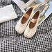 High End Split Toe Horseshoe 2025 New Tabi Elastic Ballet Shoes, Leather Shallow Mouth Flat Sole Shoes For Women_vogvips.com
