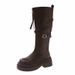 Genuine Leather Thick-Soled Over-the-Knee For Women 2025 Autumn Winter New Style Petite Height-Increasing Riding_vogvips.com