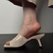 Retro Soft Sheepskin With Slippers For Women's Outer Wear Summer New Leather Square Head Open-toed Sandals Stiletto High Heels_vogvips.com