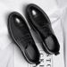 Men's Low-Top Leather Business Casual Wedding Shoes British Style Comfortable Oxford Dress Shoes_vogvips.com