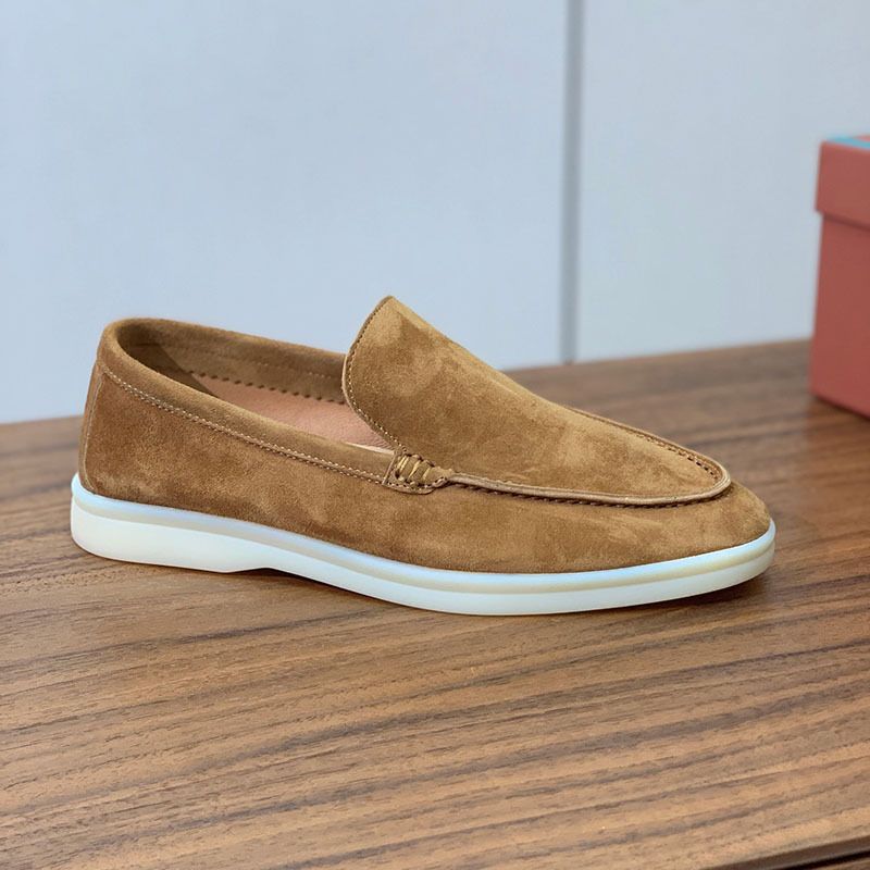 New New Model Foreign Trade Loafers For Couples, Flat Slip-Ons, Comfortable Casual Large Size Moccasins_vogvips.com