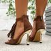 Brown Tassel Women's Shoes New Fine Heel Cool Boots Large Size Retro Sexy Fashion Women's High Heel Sandals_vogvips.com