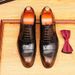 Internet Celebrity Patent Glossy Formal Business Pointed Toe Genuine Leather Oxford British Style Wedding Men's_vogvips.com
