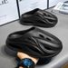Men's Non-Slip Thick-Soled Two-Wear Toe-Cap Slippers Summer Seaside Beach Sandals_vogvips.com