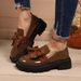 Women's Retro Low Top Platform Shoes Plus Size British Style Bow Detail Leather New Autumn_vogvips.com