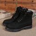 New New Autumn And Winter Martin Round-Toed Fashionable Men's Non-Slip Yellow Boots, Versatile Trendy Dad_vogvips.com