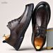 Euro Step Men's Business 2025 Autumn New Casual Commuter Single Lace-up Genuine Leather Formal Shoes_vogvips.com