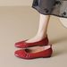 French Retro Soft-soled Ladyshoes Gentle Temperament Pleated Silver Light Mouth Flat-soled Single Shoes Women_vogvips.com