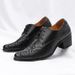 New Middle East Ball High-Heeled Leather Shoes, Men's Fashion Embroidered Lace-Up Cuban Shoes_vogvips.com