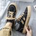 VASIBAEN men's shoes trendy niche design Hong Kong style sneakers 2024 spring canvas shoes men's versatile casual trend_vogvips.com