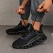 Fashion Casual Men's Breathable Mesh Running Youth Fried Dough Twists Soled Sports Men's Fashion Shoes Large_vogvips.com