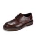 British Handmade Casual Men's Leather Thick Soled Wedding Groom Three Joint Business Formal Derby Shoes_vogvips.com