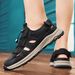 Men's Summer Breathable Hollow Leather Shoes, Lightweight, Non-Slip, Versatile Slip-On Closed-Toe Casual Shoes_vogvips.com