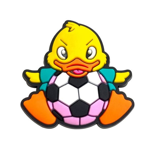 New Yellow Duck Cute Cartoon Shoes Flower Shoe Buckle Soft Rubber Shoes Accessories Ornaments Sandals Accessories_vogvips.com
