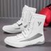 Boxing Shoes Training Shoes Wrestling Shoes Men's Sanda Shoes High Top Fighting Boots_vogvips.com