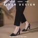 High Heels Etiquette Dress Commuter Professional Work Shoes Interview Soft Sole Not Tired Feet Black Small Heel Leather Shoes Women_vogvips.com