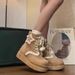 2026 Star Lace Thick-Soled Snow Boots For Women Autumn Winter New Fashion Versatile Retro Mid-Calf Warm Cotton Shoes_vogvips.com