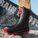 German Outdoor Mid-calf Water Fishing Waterproof Shoes, Men's Delivery Rider Rain Boots, Rubber Shoes For Spring And_vogvips.com