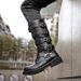 New Leather Spring Men's Shoes High-top Men's Heightening Tooling Martin Boots_vogvips.com