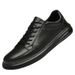 Lace-up Flat Baseplate Shoes Men's Leather Casual Shoes Large Size Men's Shoes_vogvips.com