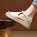 Platform Sandals Women's Skirt Soft Leather Open-toed Roman Sandals Women's Soft-soled Beach Sandals_vogvips.com