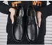 Men's Shoes Casual Pattern Leather Shoes Men's Soft-faced Leather Lace-up Flats_vogvips.com