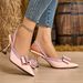 Cross-border Foreign Trade European And American New Women's Shoes, High-end Square-toed Ankle Strap High-heeled Sandals_vogvips.com
