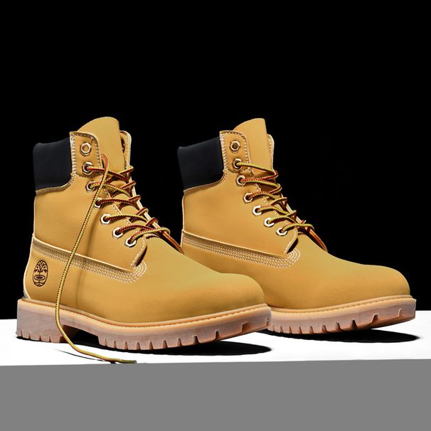 New Pair Boots With High Tops And Plush Chunky Yellow Boots Men's And Women's Shoes_vogvips.com