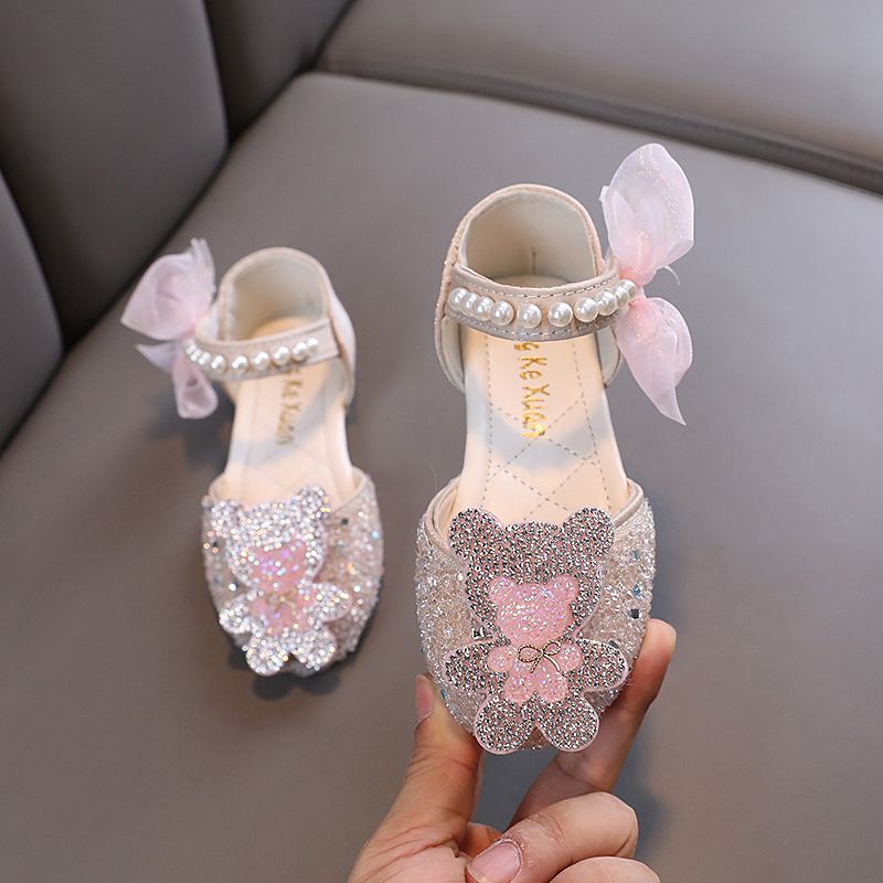Cartoon Girl Princess Baby Student Little Big Child Diamond Dance Show Shoes And Sandals_vogvips.com