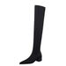 009-21 European And American Style Simple Chunky High Heel Pointed Toe Stretch Lycra Sexy Slimming Foot-shaping_vogvips.com